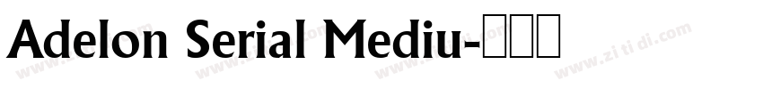 Adelon Serial Mediu字体转换